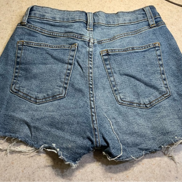 Just USA Blue Distressed Jean Shorts - Picture 2 of 3